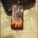 Fractal Necklace ,Pendant, Abstract, bamboo, Spiral, multicolored