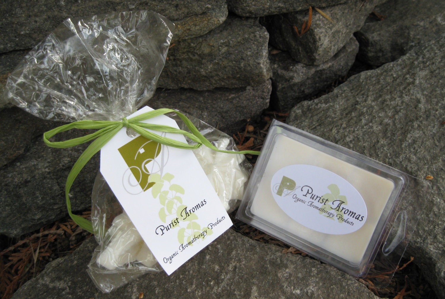 Aromatherapy Wax Melts, 100% Organic and All Natural Wax Melts. High End Specialty Scents 'Seduction', 'Evergreen Mist', 'Vanilla Cream'