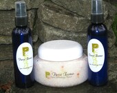 Aromatherapy Bath and Body Gift Set, Body Mist, Room Spray and Bath Salt, 100% Organic and All Natural. 4 Scent Choices