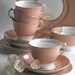 RESERVED for Diana - Vintage English china cup, saucer and plate - pink Colclough FOUR SETS - lovely tea sets for a summer tea party