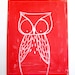 No. 008 - Modern Kids and Nursery Art Original Painting - 16" x 20" on regular 3/4" depth canvas - The Owl