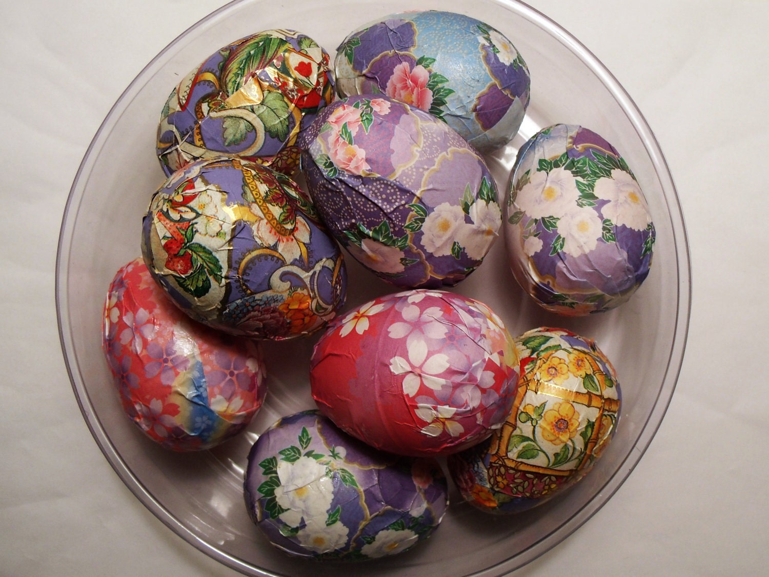 Origami Easter Eggs Set Of 9 Decoration Holiday Spring Floral Gold Multi