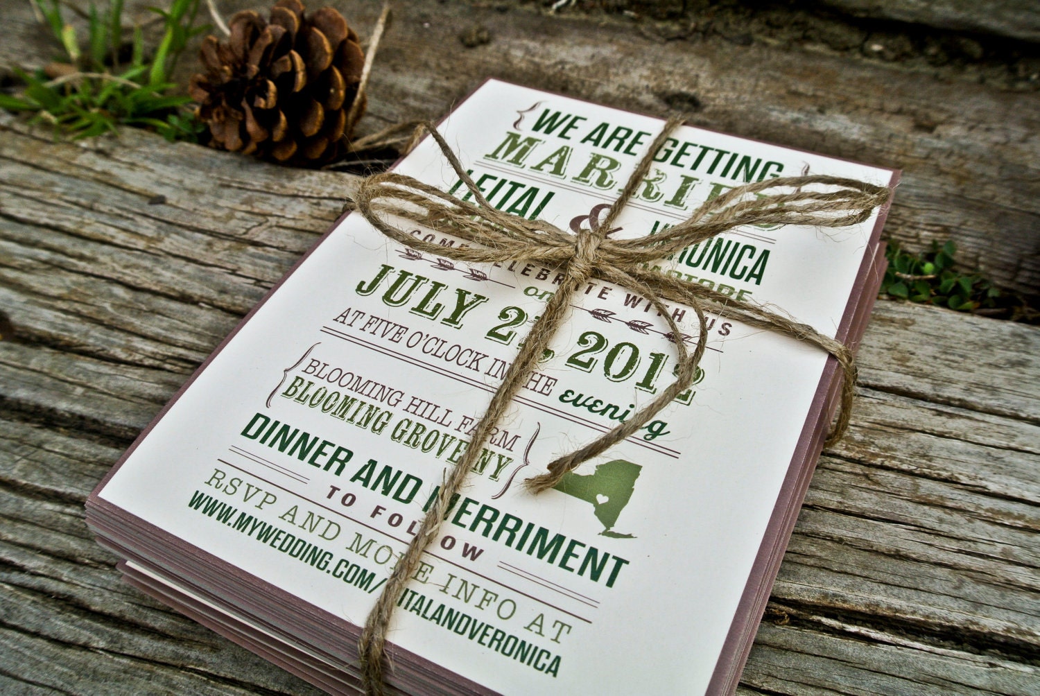 Wedding Invitation : Rustic and Modern State