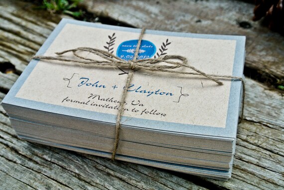 Rustic Wedding Invitation: Rustic Leaves