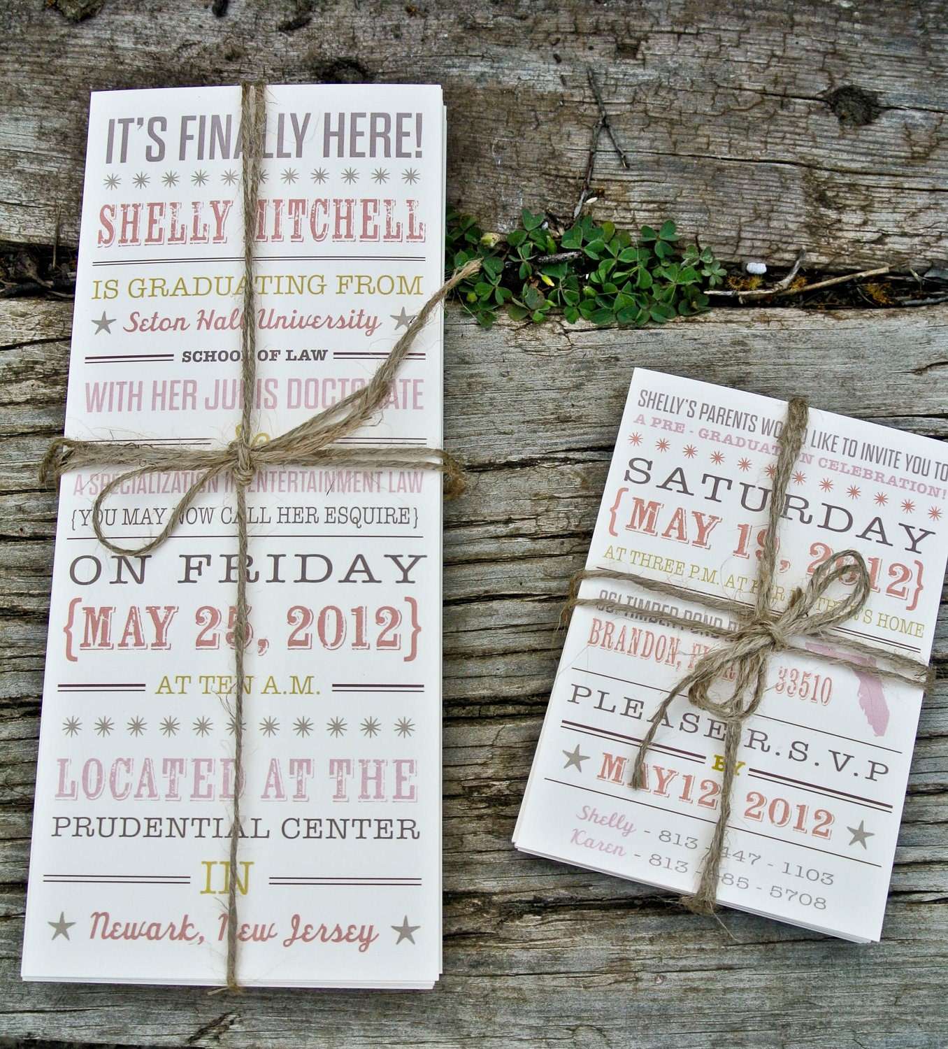 Rustic and Vintage Graduation Announcement