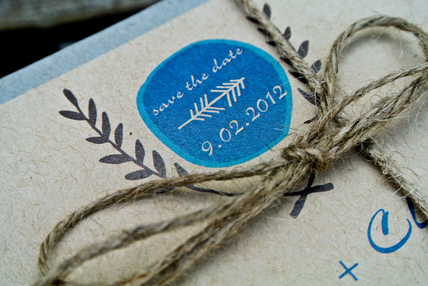 Rustic Wedding Invitation: Rustic Leaves