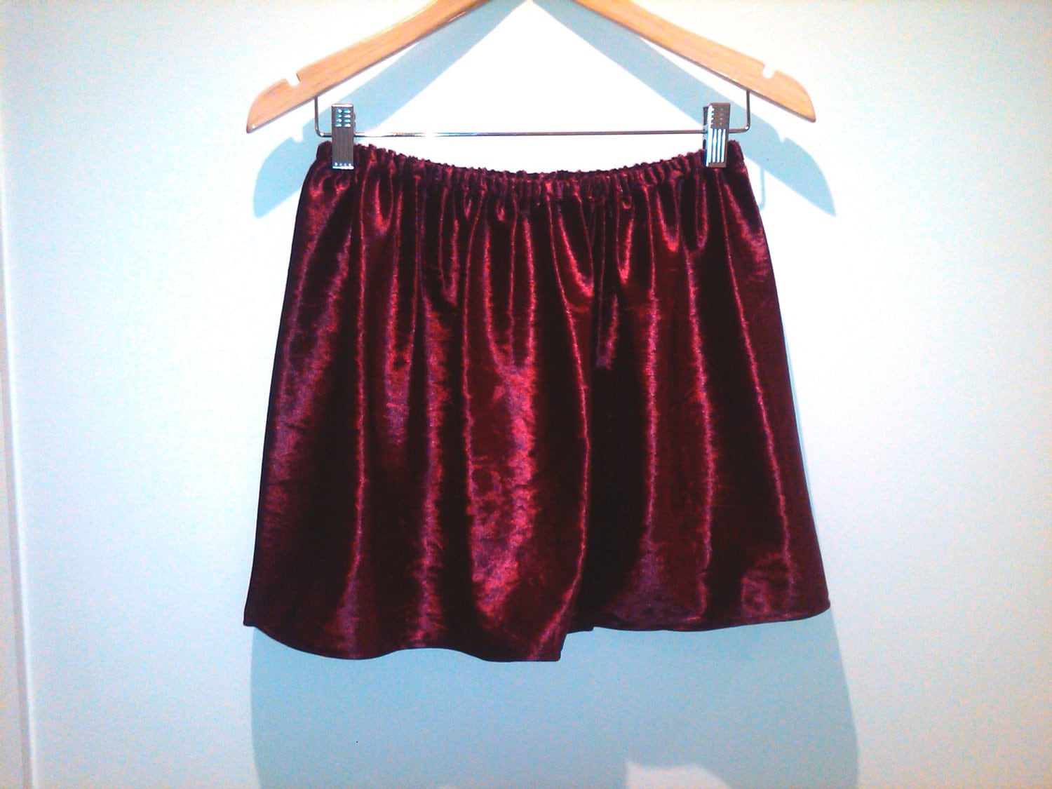 Maroon Velvet Skirt