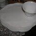 Set for 8 Milk Glass Snack Sets 8 Plates and 8 Cups Bridal shower Actual 2 boxes of 4 sets each