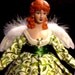 Christmas Angel treetopper - Red Hair - Ivory and Green Dress - Free Personalization