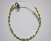 Blue and Yellow Beaded Bracelet