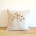 Linen Pillowslip cushion cover with Vintage button art