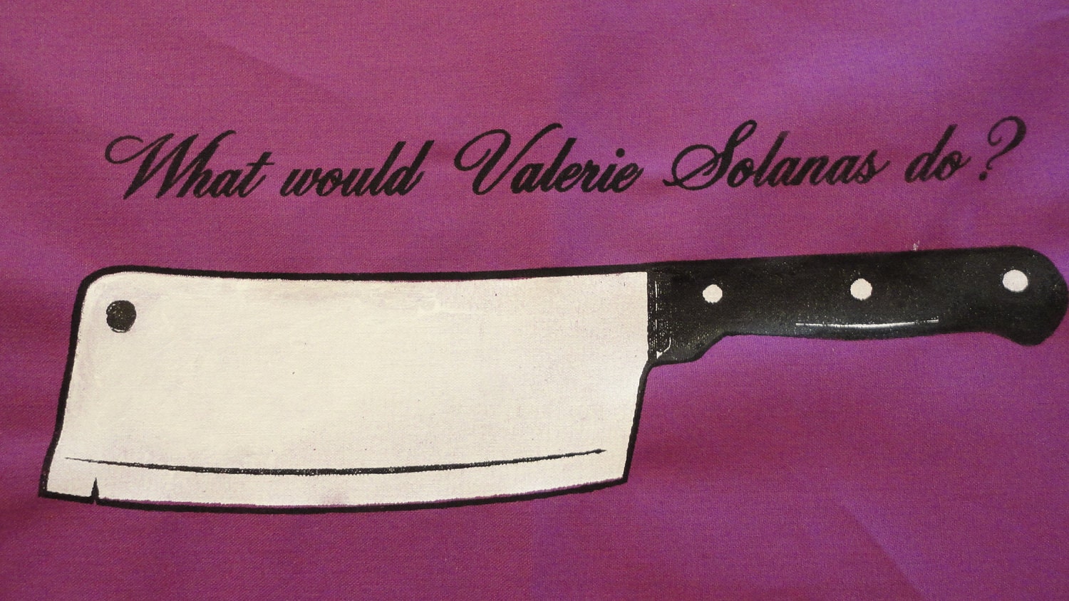 Radical Feminist 2 Tone Patch - What Would Valarie Solanas Do Large