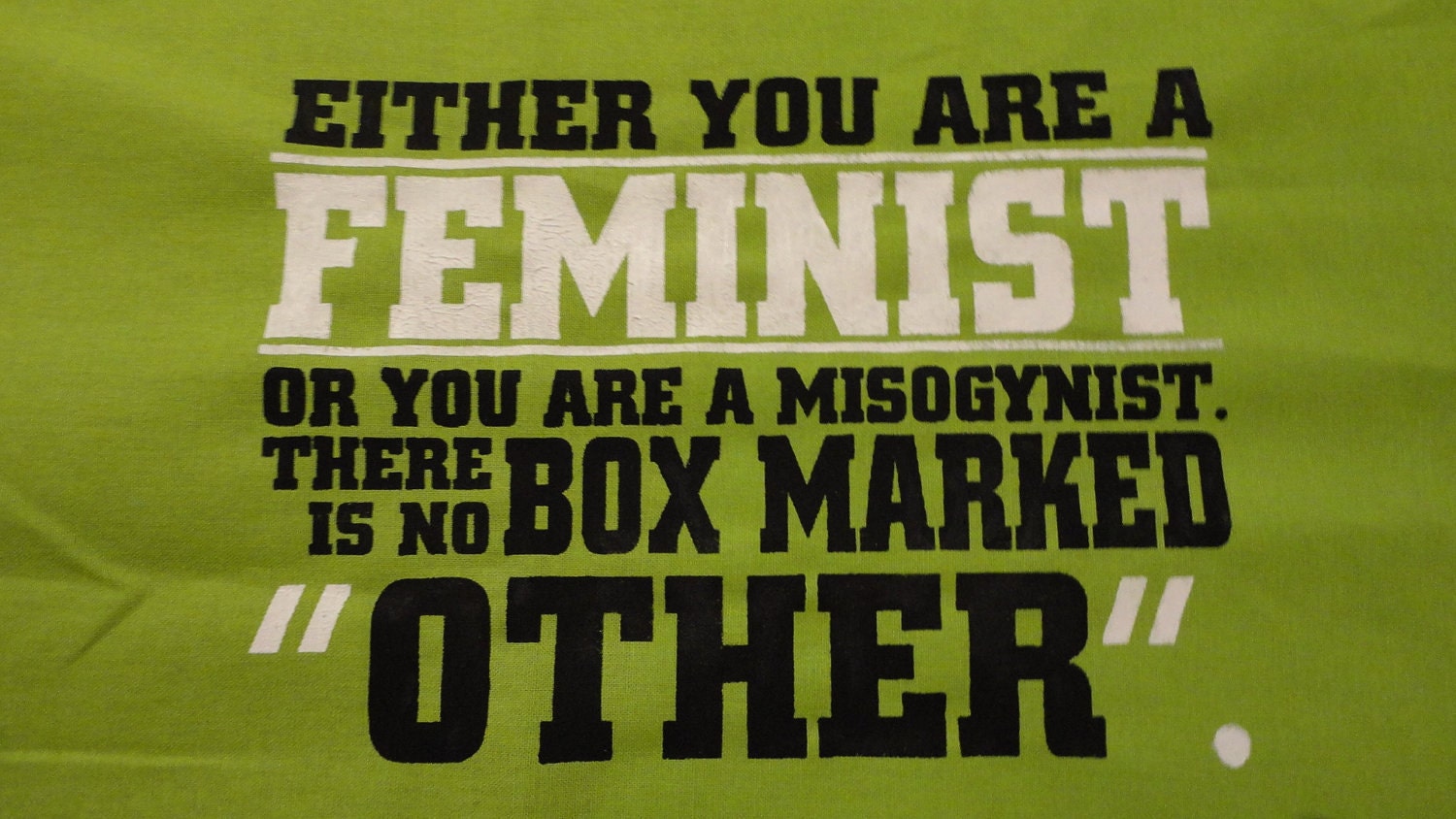 Feminist Political Patch - Feminist or Mysoginist