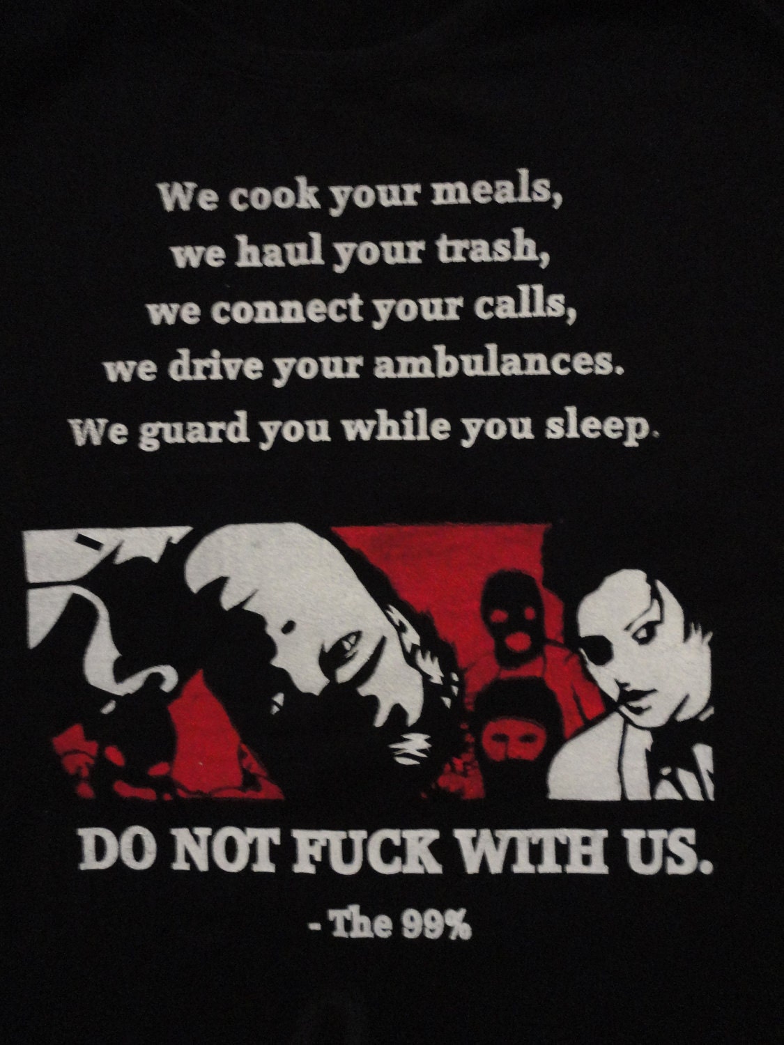 Do not F'''K with us 99% Occupy Women's Tee Fight Club political Class War,feminist, Anarchist