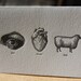 Letterpress eye heart ewe