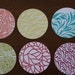 Colorful Letterpress Coasters, set of 6