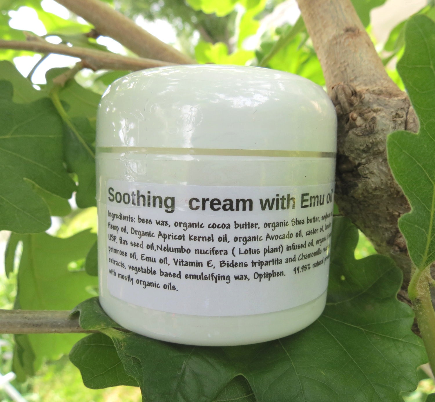 Soothing  cream with Emu oil. Safe and effective. No fragrances or essential oils.