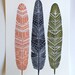 Patterned Feather Painting - Watercolor Art - Large Archival Print - 11x14 Anna Feathers