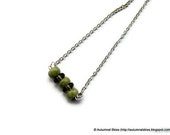 Leaf Jasper and Smoky Quartz Necklace