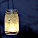 Hand Painted Mason Jar Moroccan Lantern, Henna Inspired Design in White Pearl - on Crystal Clear Glass