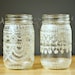 Hand Painted Mason Jar Moroccan Lantern, Henna Inspired Design in White Pearl - on Crystal Clear Glass