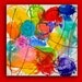 Acrylic Abstract Original Painting on Gallery Canvas Titled: Kaleidoscope. 30x30x1.5" by Ora Birenbaum