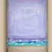 ABSTRACT ART Simplicity Purple, and Aqua Original Abstract Acrylic Fine Art Painting Shabby Chic 24x36x1.5" by Ora Birenbaum
