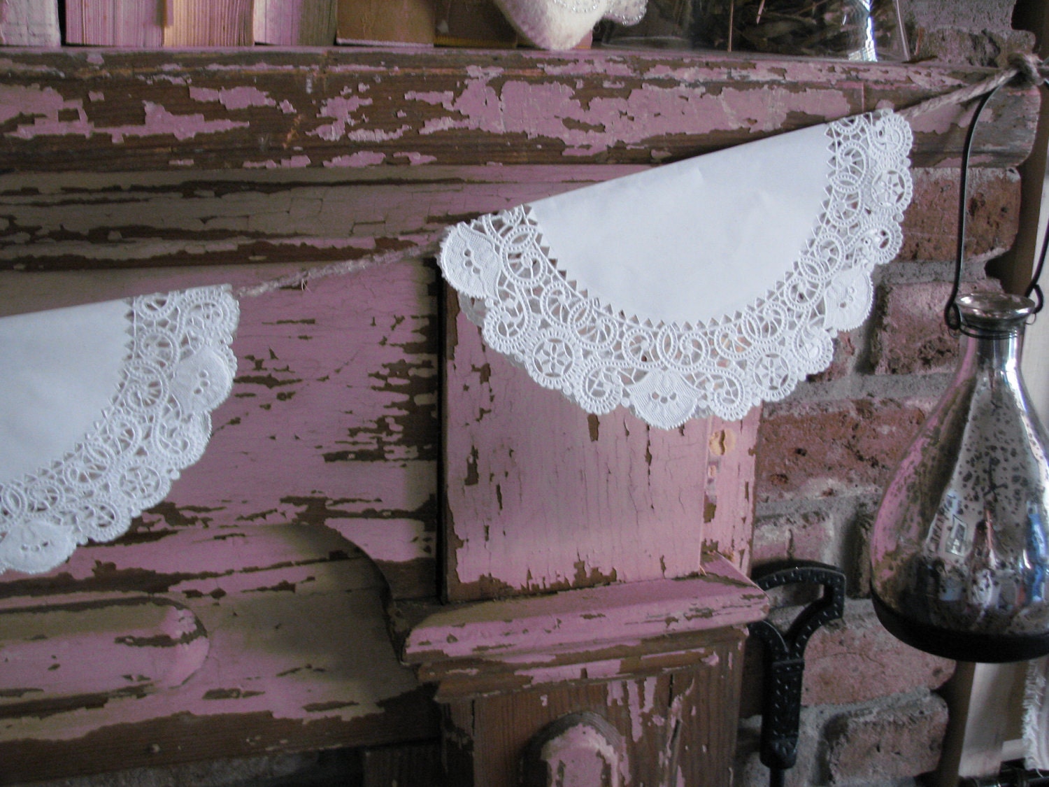 Doily / Doilie Farmhouse Banner / Pennant