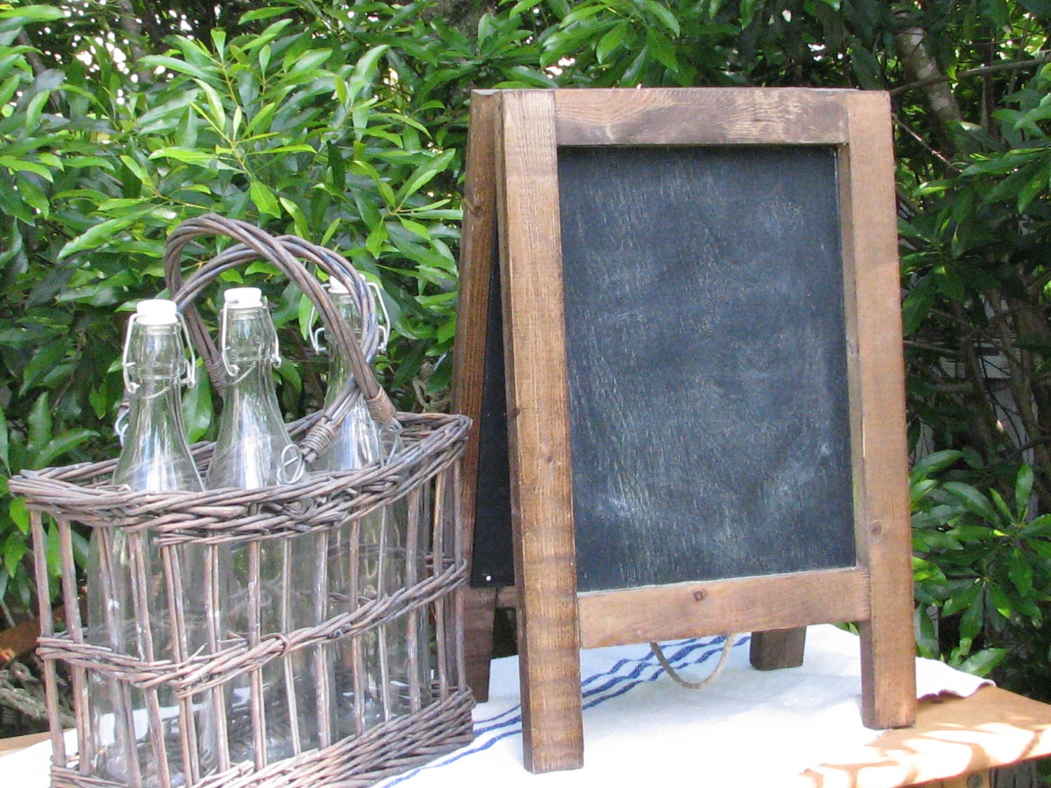 Vintage MINI Tabletop French Cafe Sidewalk Chalkboard, French Cafe Sign