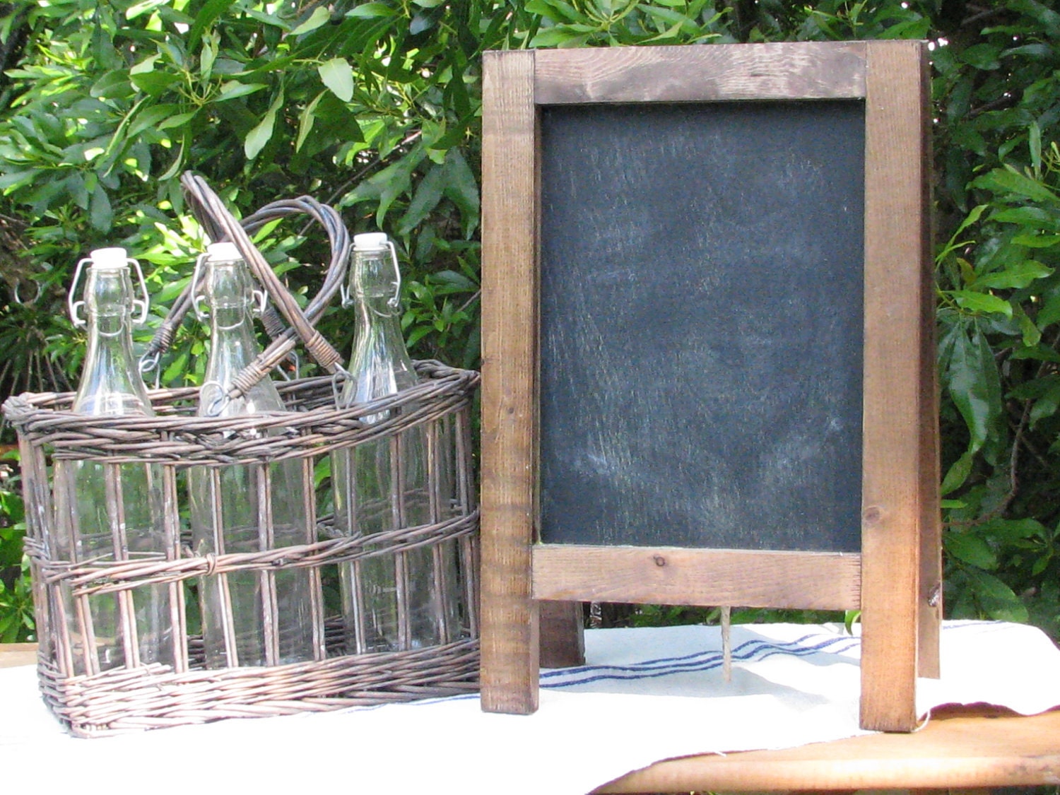 Vintage MINI Tabletop French Cafe Sidewalk Chalkboard, French Cafe Sign