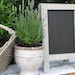 Vintage MINI Tabletop French Cafe Sidewalk Chalkboard, French Cafe Sign, French Gray