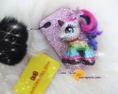 Czech crystal Bling Bling iPhone 4S Flip case My Little Pony (IPHONE 5 IS AVAILABLE)