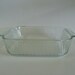 Vintage Clear Glass Fluted / Ribbed Baking Dish by Pyrex / Pyrex Clear Glass Casserole Baking Dish