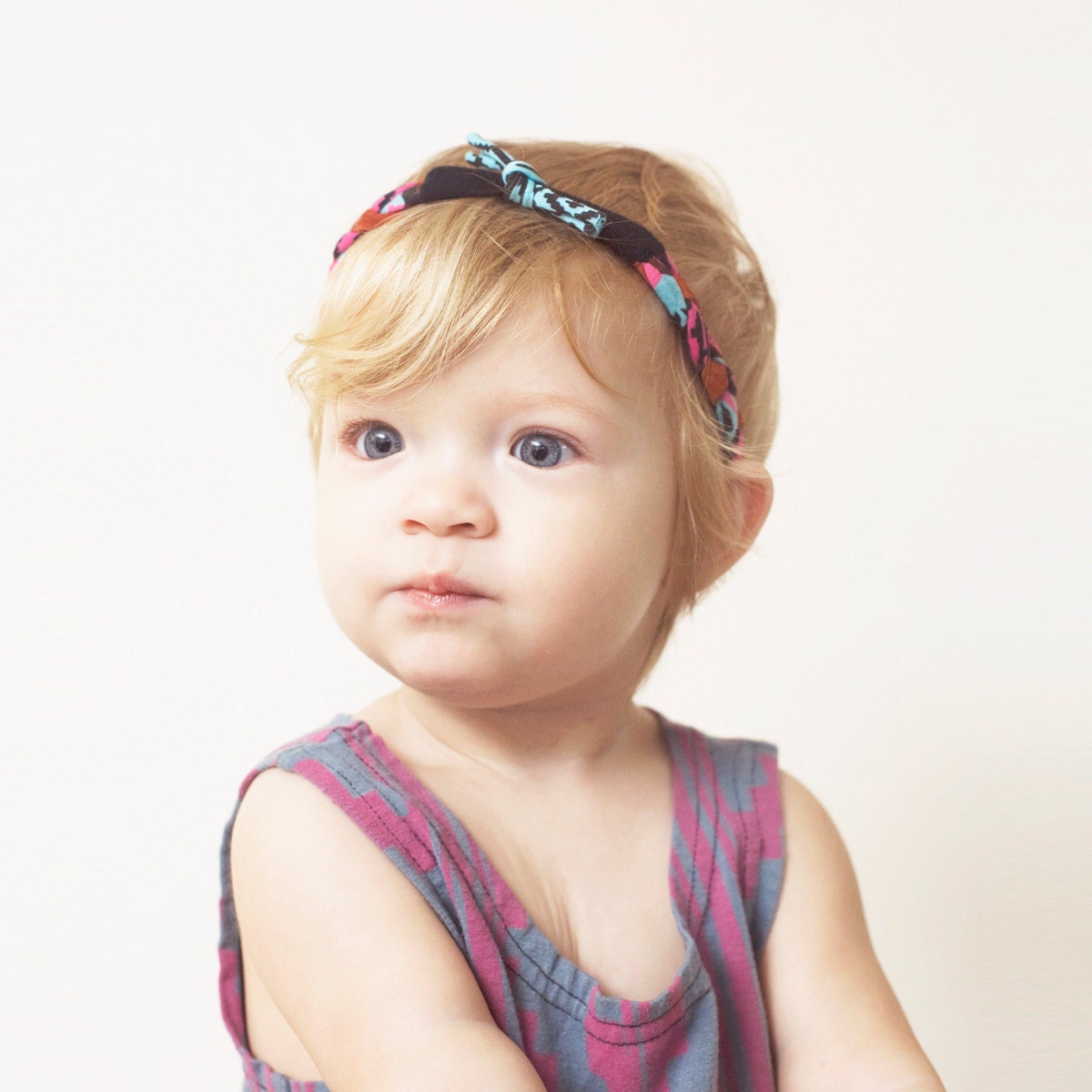 Braided Headband in Red 'Tiger Stripe'