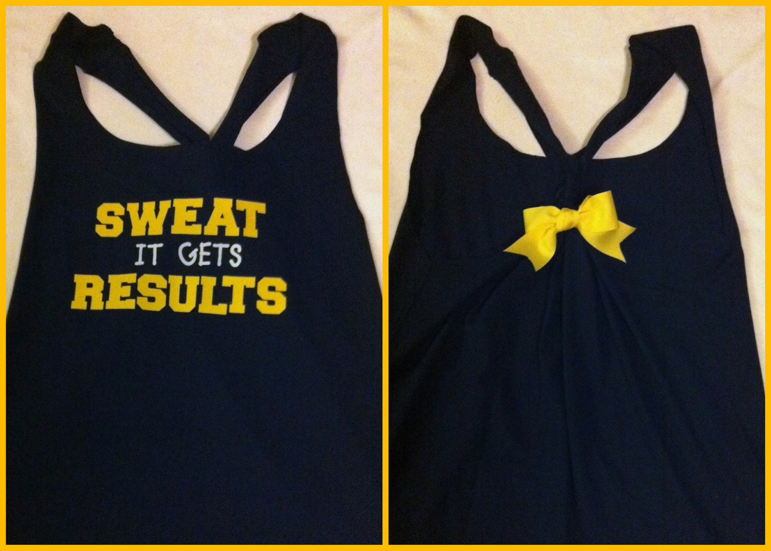 Sweat it Gets Results Navy Racerback Work-out Tank Top