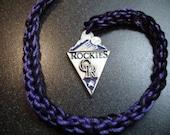 Colorado Rockies - Purple and Black MLB Book Thong with Official Silver Charm