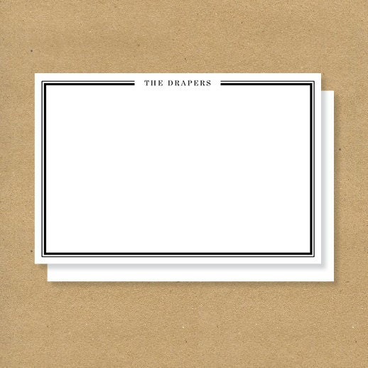 PERSONALIZED BLANK CARDS - Classic Two