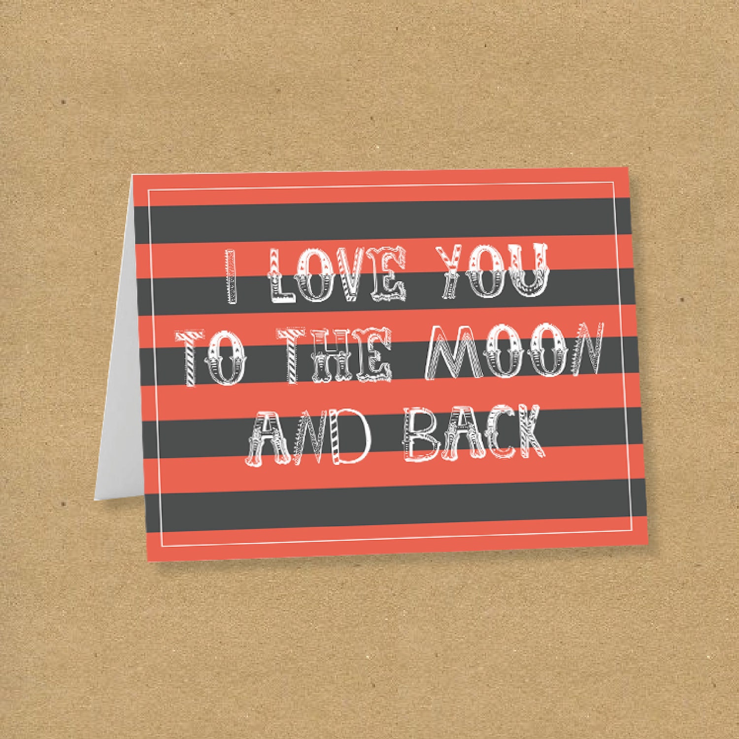 VALENTINES DAY CARD - To the Moon & Back