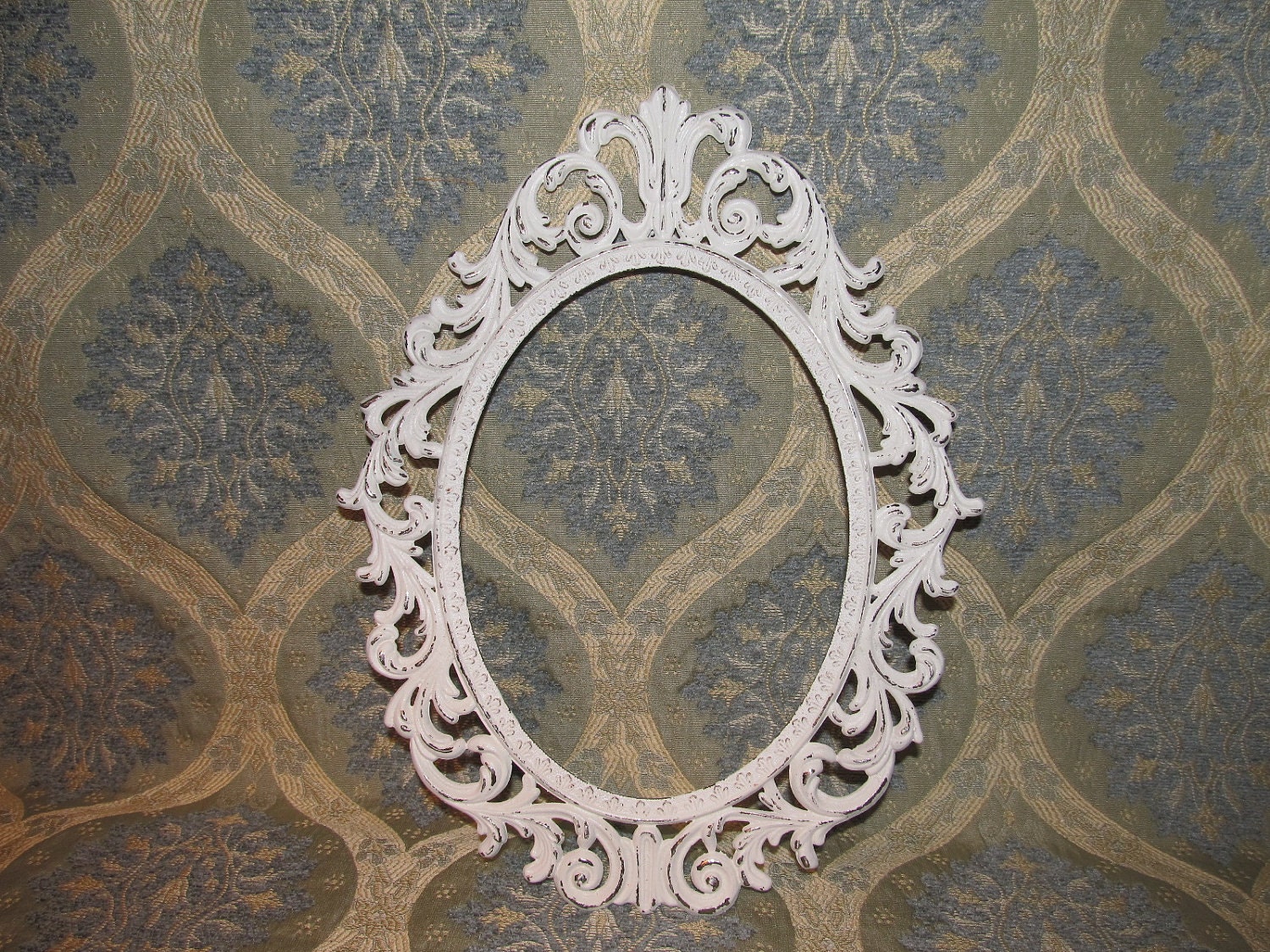 Large Ornate Shabby Chic Oval Frame Italian