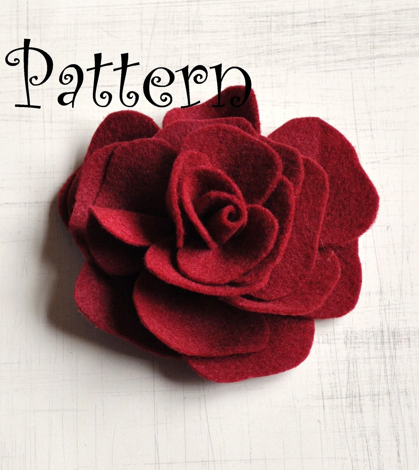 Felt Flower Pdf Tutorial Headband Pattern Brooch ebook How To Rose Pattern