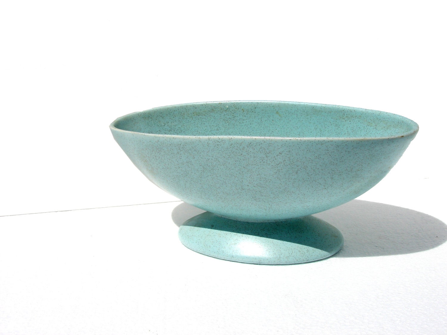 Aqua Mid Century Bowl Planter - Turquoise - Teal - 1950's Vintage Haeger - Blue Wedding Decor