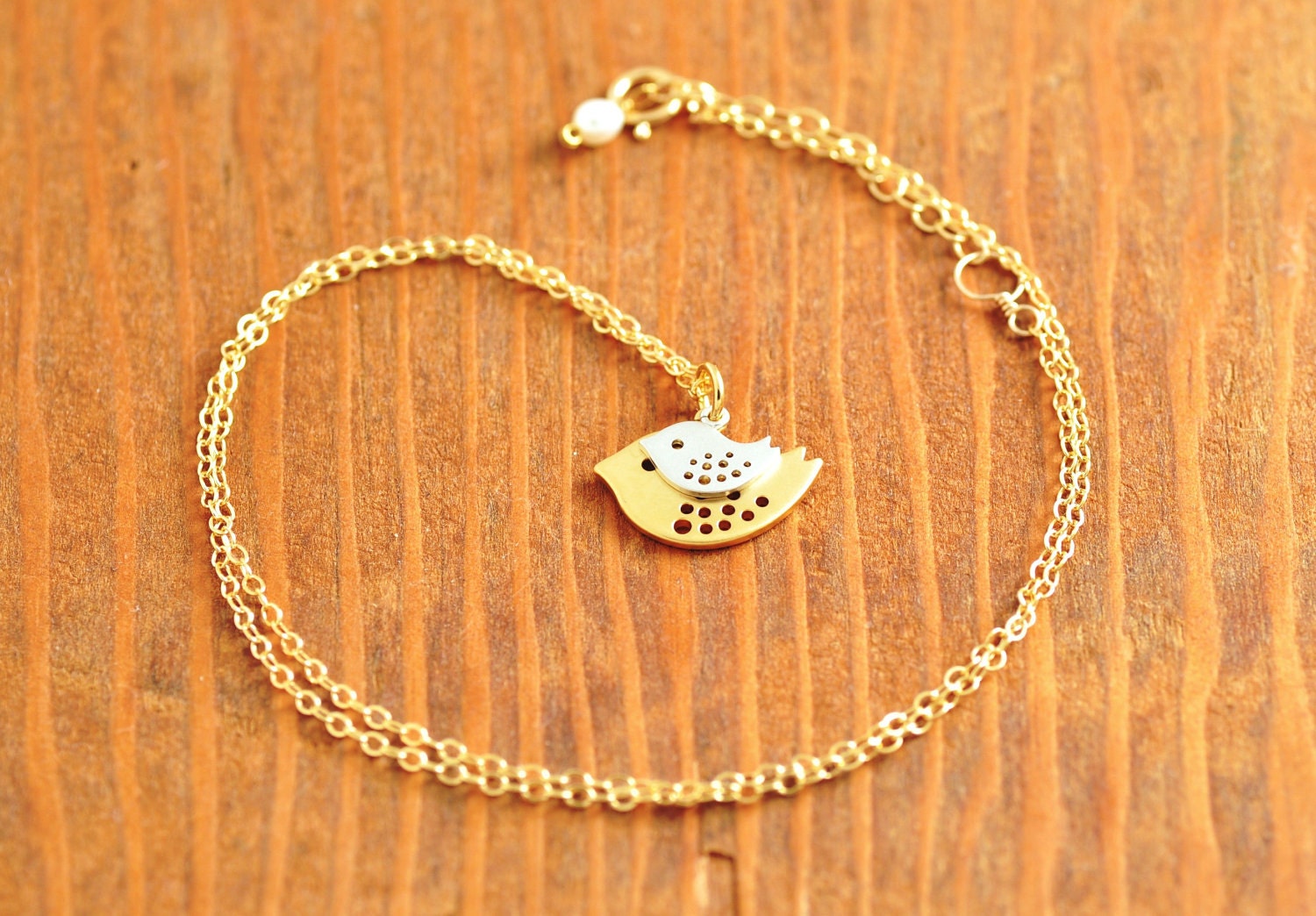 Mom Necklace - gold mother necklace, 14k gold filled, baby shower jewelry, gold sparrow necklace, new mom necklace