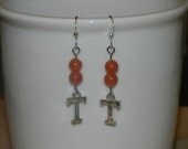 Tennessee Vols Inspired Orange Beaded Earrings