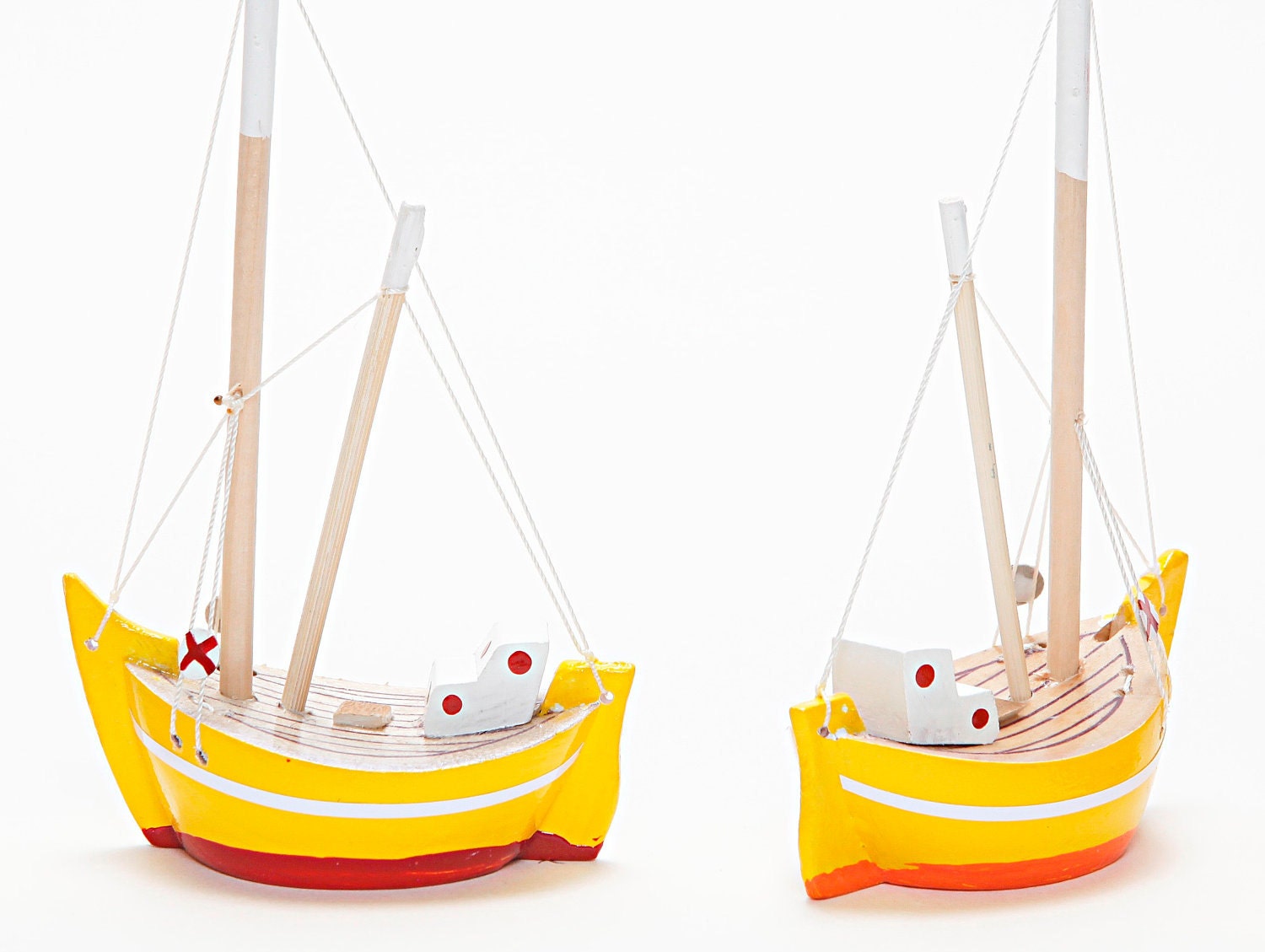 Wooden Boat - Fishing Boat - Trawler / Handmade - Hand Painted