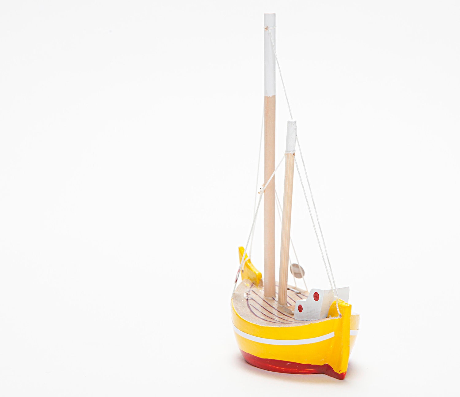 Wooden Boat - Fishing Boat - Trawler / Handmade - Hand Painted
