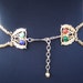 Vintage Jeweled Glass Cabochon Gilt Chain Belt