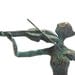 Violin player bronze sculpture verdigris patina musical art decor