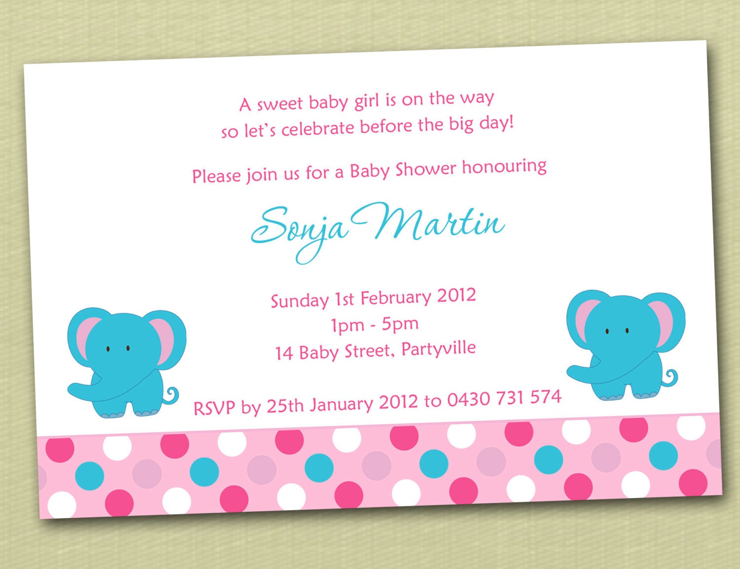 Personalised Baby Shower Invitations - You Print Il_570xn