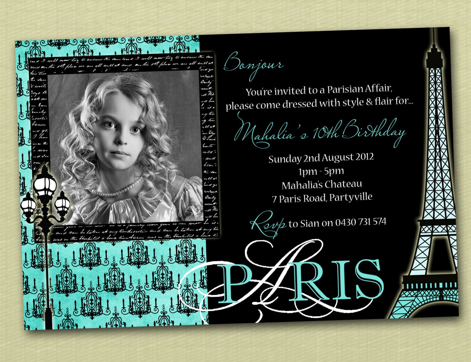Paris Chic Birthday Invitations - You Print Il_570xn