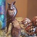 Small Carved Wood Owl Figurine
